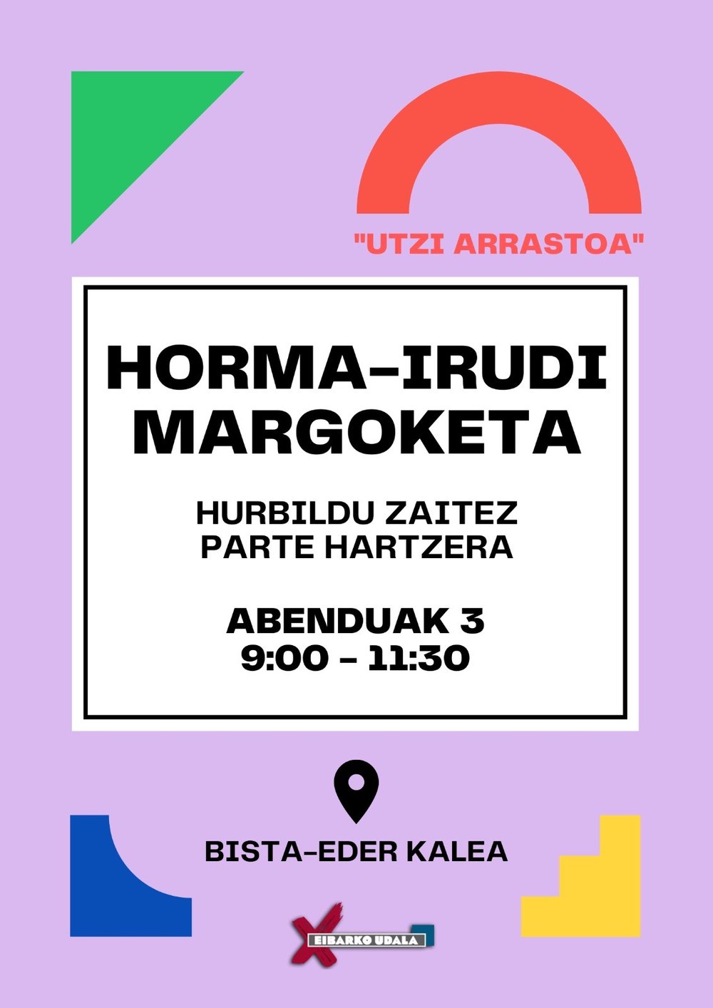 Euskararen Eguna: Horma-irudi margoketa herrikoia Iragarki kartela