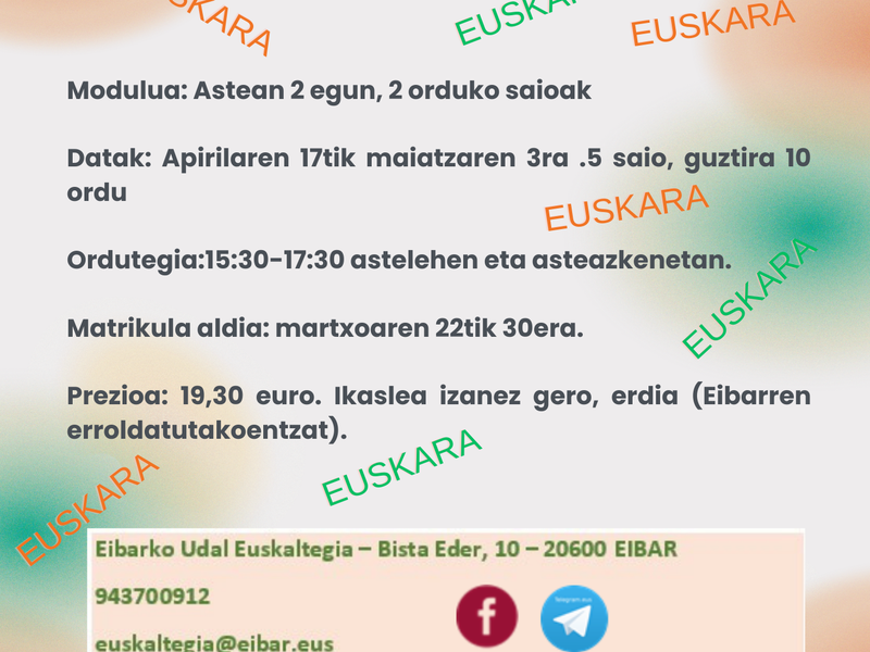 C1erako eta C2rako ikastaro laburrak