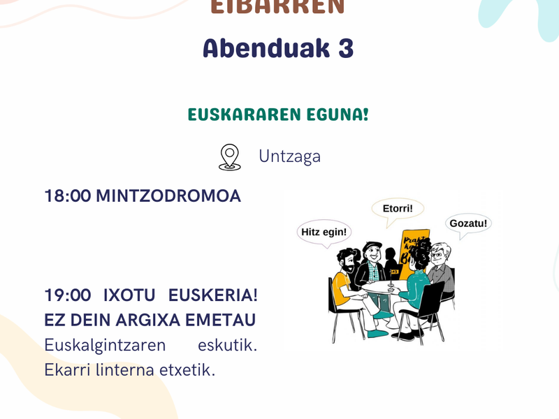 Euskararen egunerako kartela