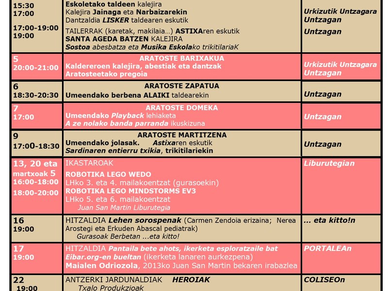 Otsaileko Euskararen Agenda argitaratu da