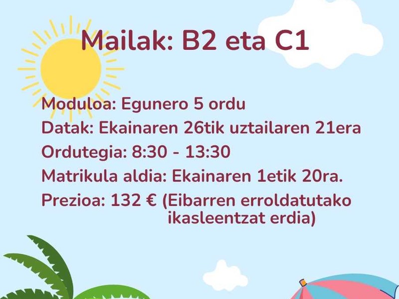 Uda ikastarorako matrikulazioa