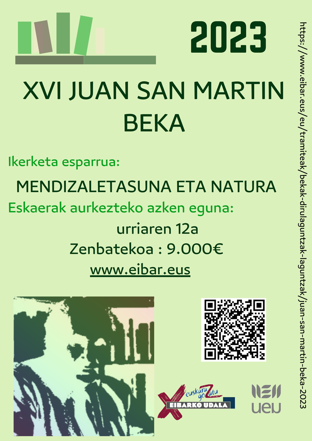 XVI. Juan San Martin beka deialdia argitaratu da Bekaren iragarkia