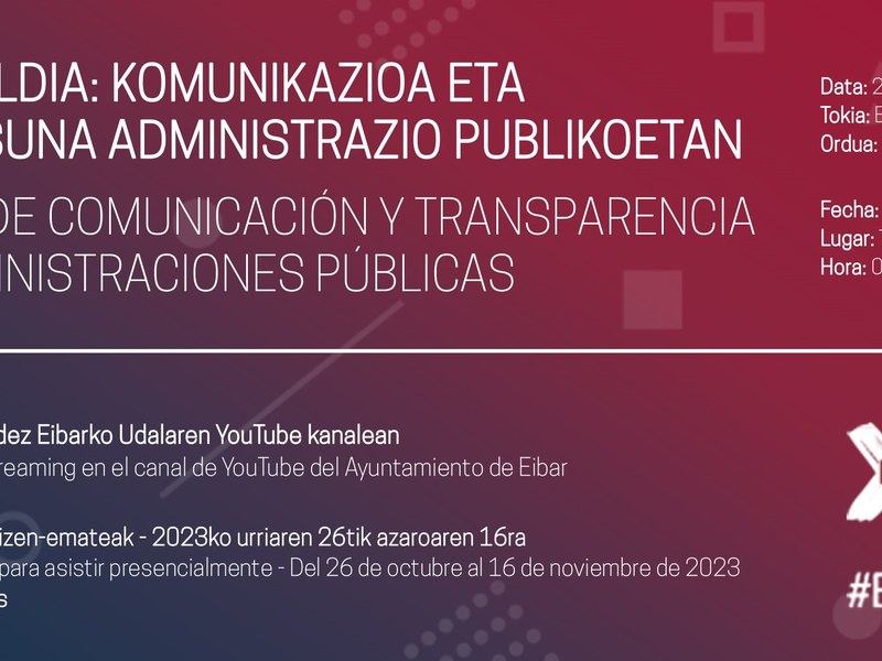 Bigarren aldiz antolatu den "Komunikazioa eta Gardentasuna administrazio publikoetan" izeneko Jardunaldia.