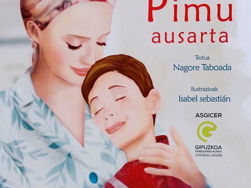 Minbizian laguntzea: ipuin solidarioaren aurkezpena Pimu ausarta liburuaren azalaren irudia