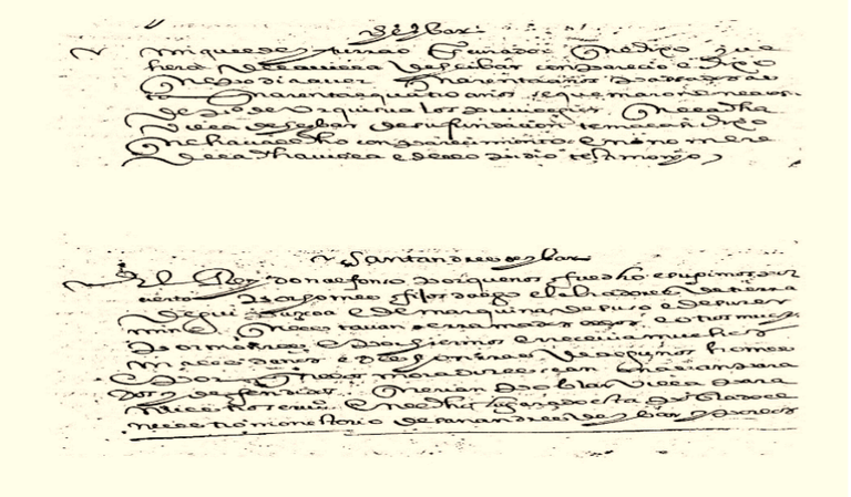 XVI. mendeko agiria (circa 1570), Eibarko hiri-gutuna jasotzen duena. RAH (Vargas Ponce bilduma)