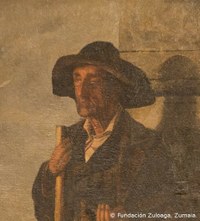 Abenduaren 20ra arte egongo da Eibarren “Arrateko itsua”, Zuloagaren gaztetako margolana