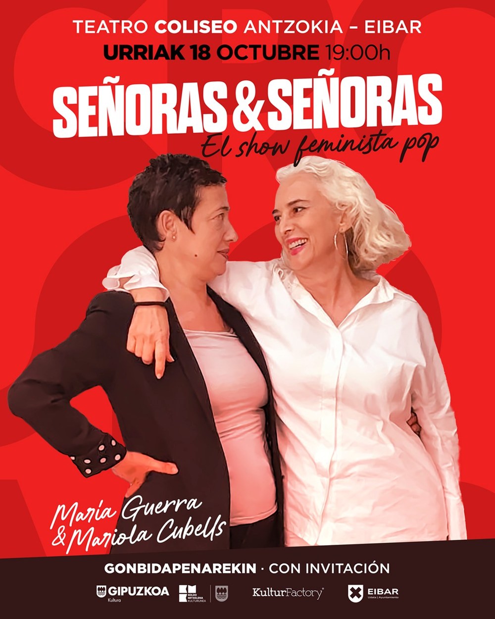 Coliseoan “Señoras y Señoras” izeneko ikuskizun feminista egongo da urriaren 18an, moldeak urratu zituen belaunaldi bat omentzeko lana Kartela.