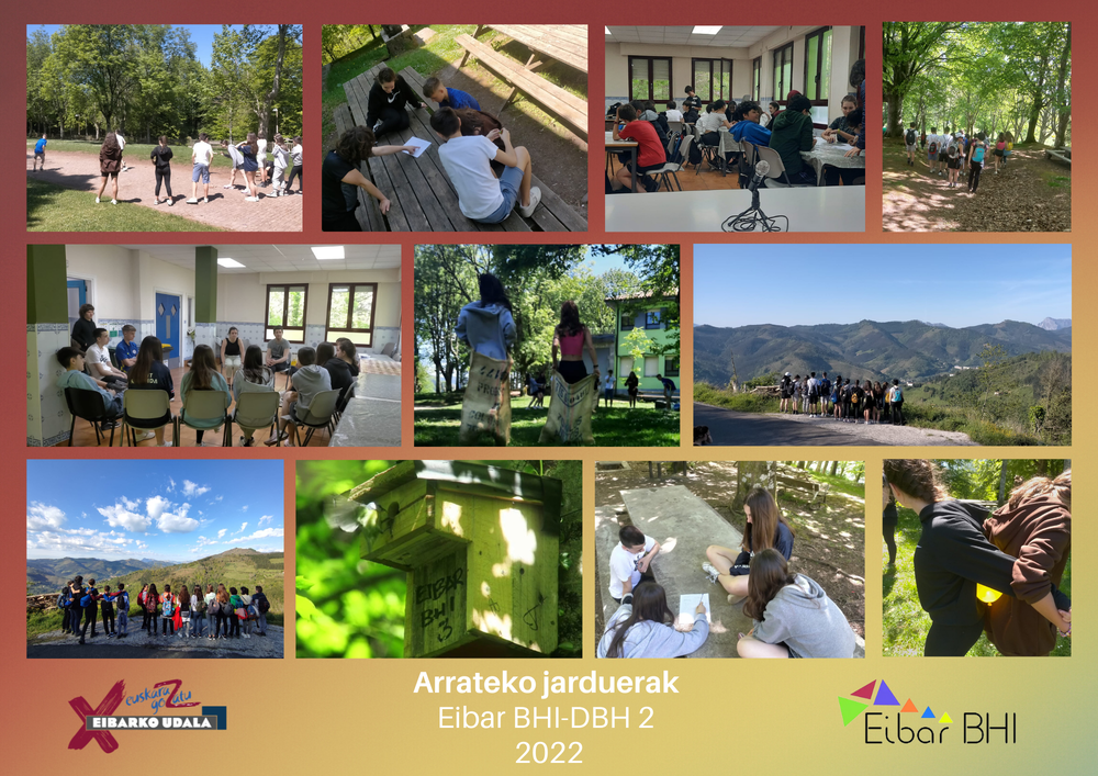 Eibar BHI ikastetxeko ikasleak Arraten Ikasleeak hainbat jardueratan