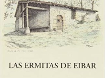 650. urteurrenaren (1996) logotipoa liburuaren azalean, Andres Palacios Iraolagoitia eibartarrarena.