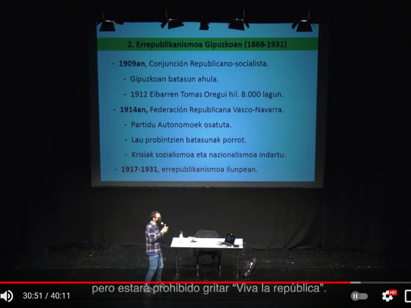 Errepublikaren 90. urteurreneko hitzaldi biak sarean: "Errepublikanismoa Gipuzkoan" eta "Emakumea eta II. Errepublika".