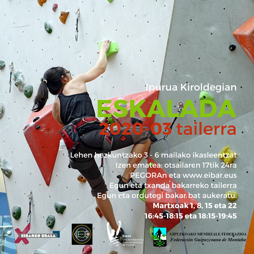 Eskalada tailerra 2020-03