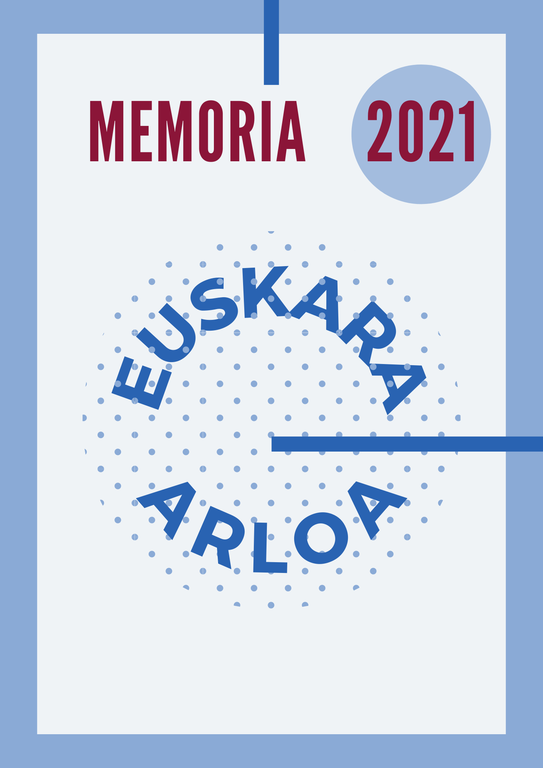 Euskara Arloko 2021eko  Memoriaren azala