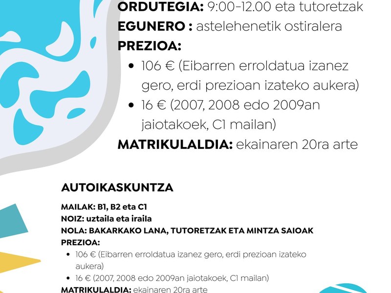 Euskara Ikastaro Trinkoa Udal Euskaltegian