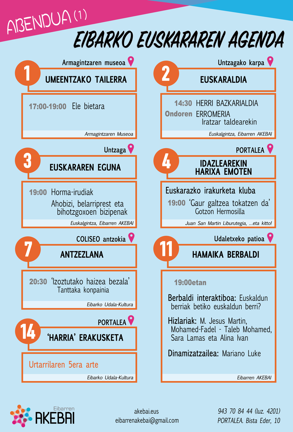 Euskararen agenda. Abendua