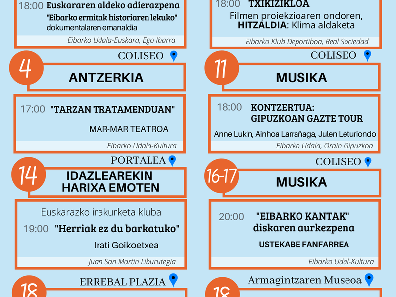 Abenduko agendaren lehen orria