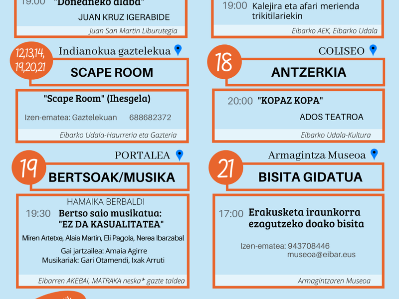 Euskararen agenda. Azaroa Azaroko euskararen agenda