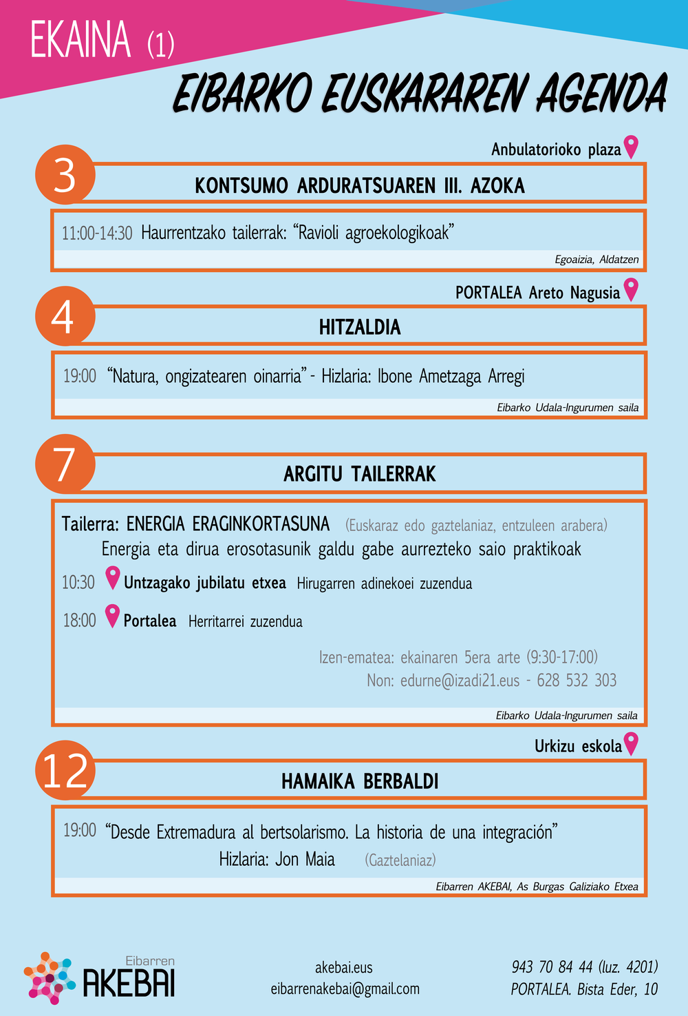 Euskararen agenda. Ekaina