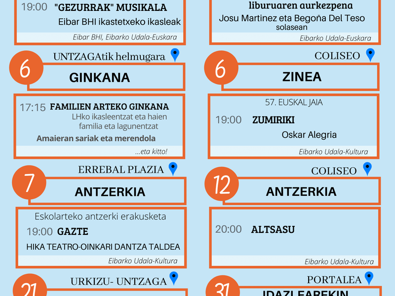 Maiatzeko agendaren 1. orria