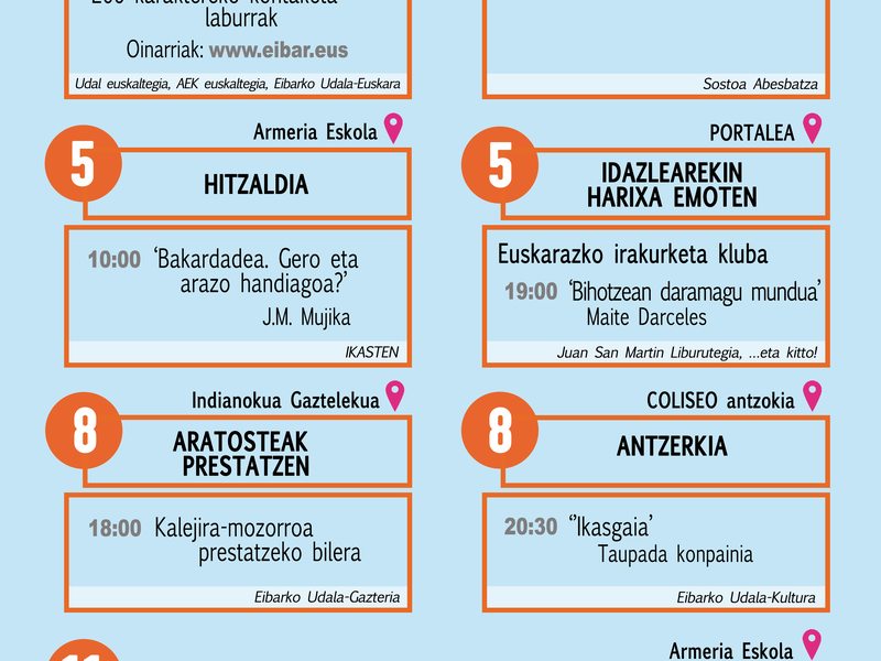 Euskararen agenda. Otsaila