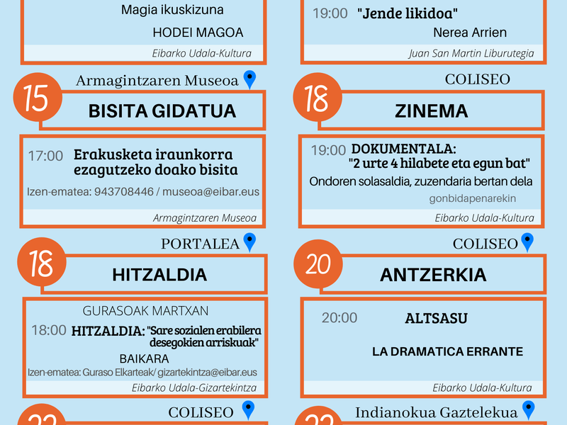 Euskararen agenda. Urtarrila Urtarrileko agendaren lehen orria