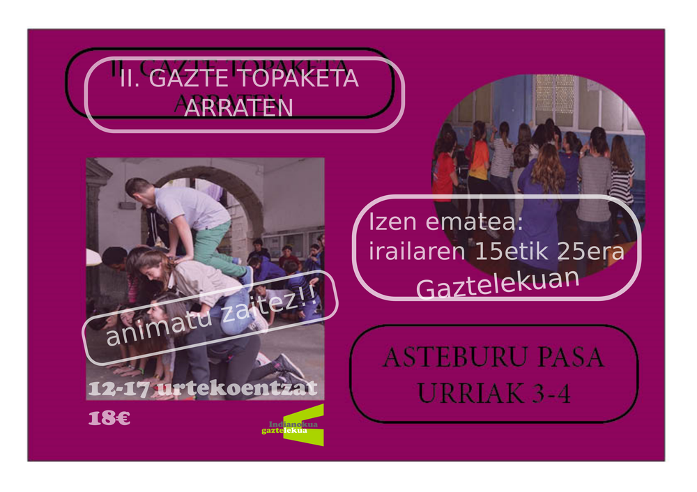 Gaztelekuen II. topaketa Arraten izango da