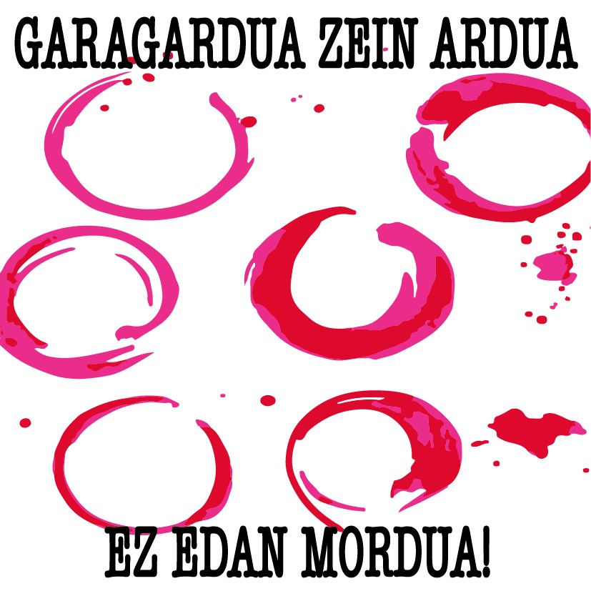 Jaietan alkohol gehiegikeriaren kontrako umorezko pegatina diseinatzeko deialdia plazaratu du Udalak 2019ko logotipo irabazlea.