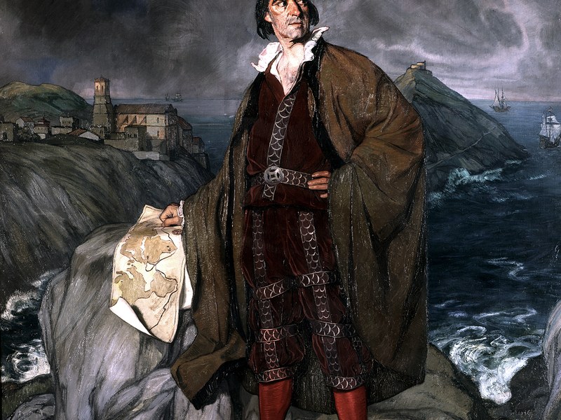 Juan Sebastian Elcanoren koadro bat, Ignacio Zuloagaren koadro originalaren kopia.