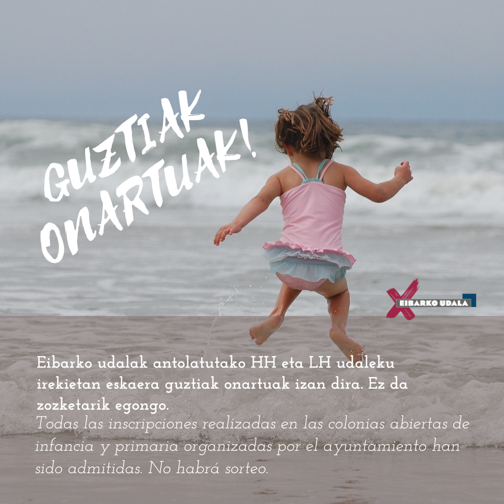 Oporrak afariketan, Udan jolasean, Firin Faran eta Umeak Firin Faran Guztiak onartuak 2024