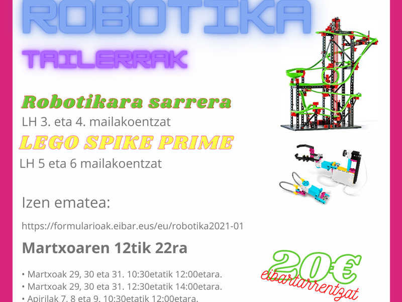 Robotika tailerren zozketa 2021-01
