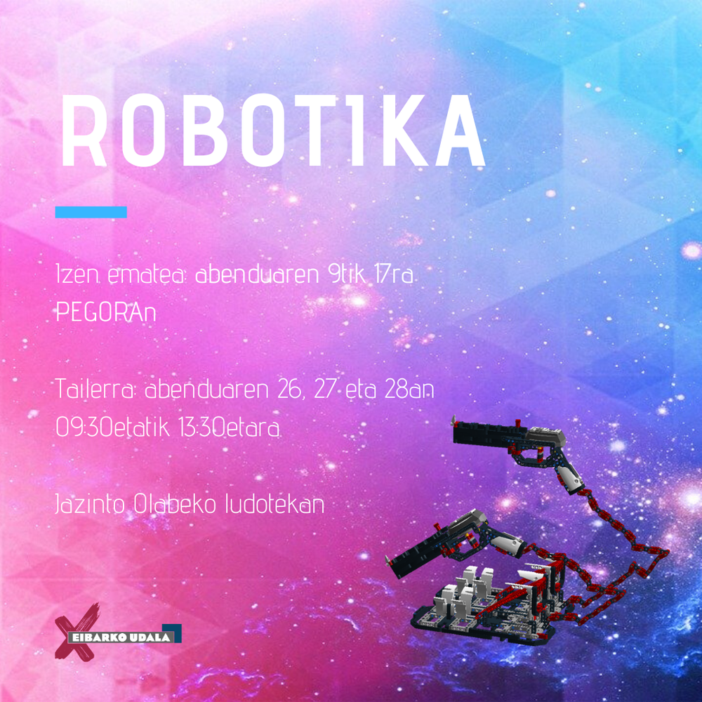 Robotikaren inguruko tailerrak antolatu ditu udalak abendurako
