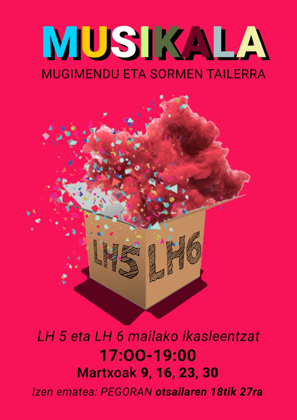 Sormen eta mugimendu tailerra. Musikala sortzen