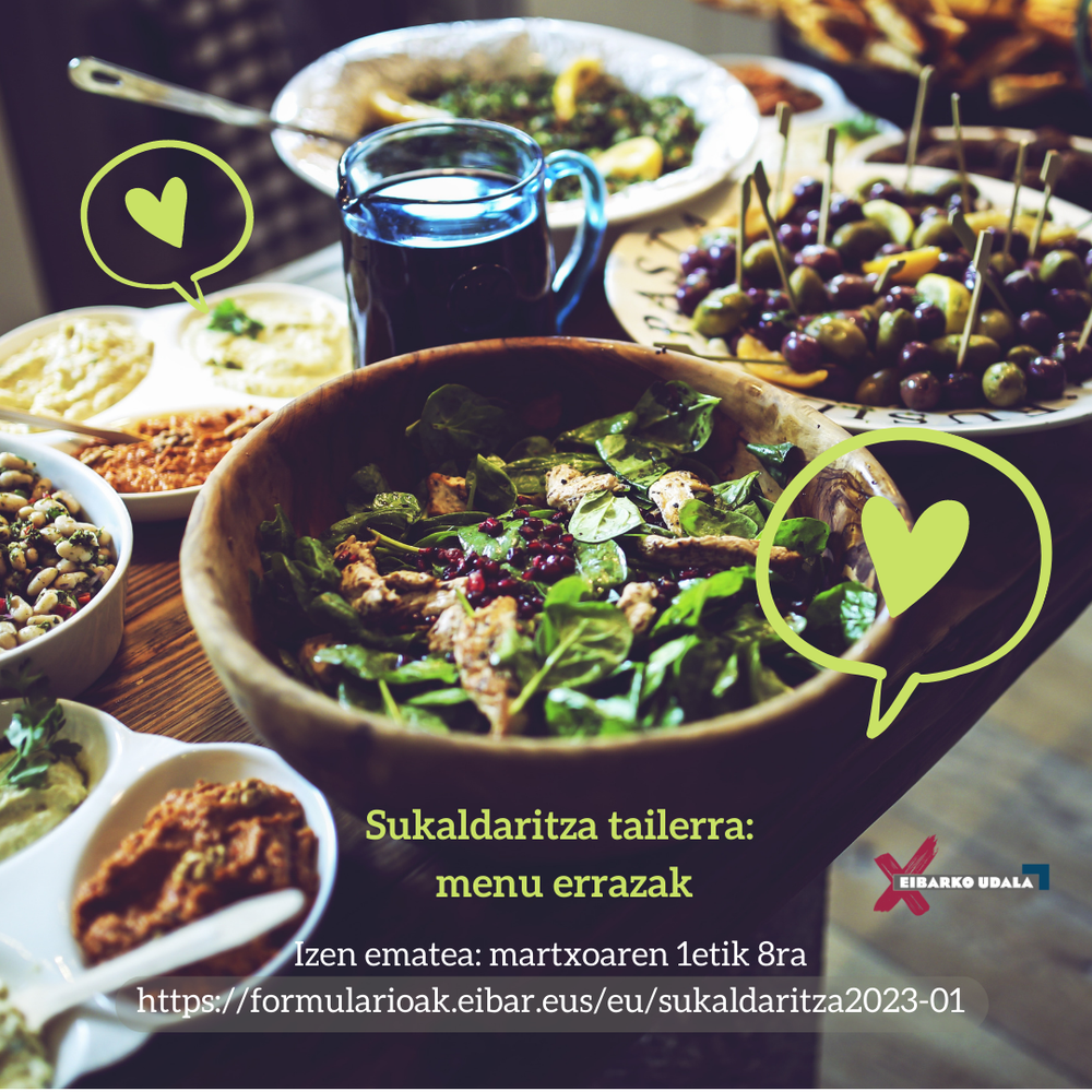 Sukaldaritza ikastaroa: menu errazak Sukaldaritza tailerra 2023-01