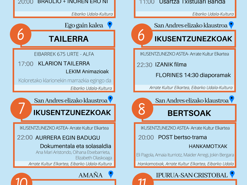 Udako euskararen agenda Udako agendaren lehen orria ikusgai