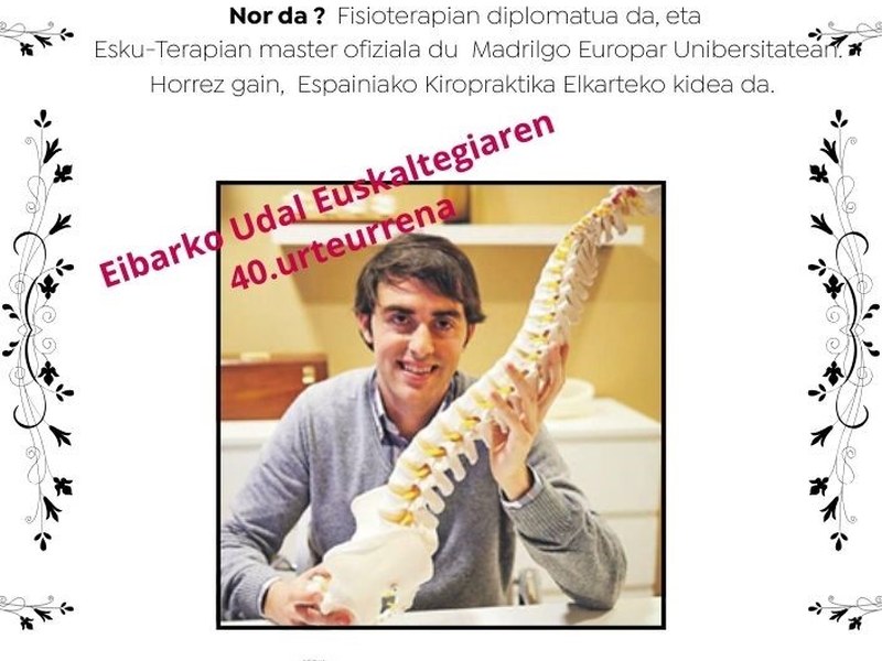 Xabier Mendiaraz kiropraktikoaren hitzaldia