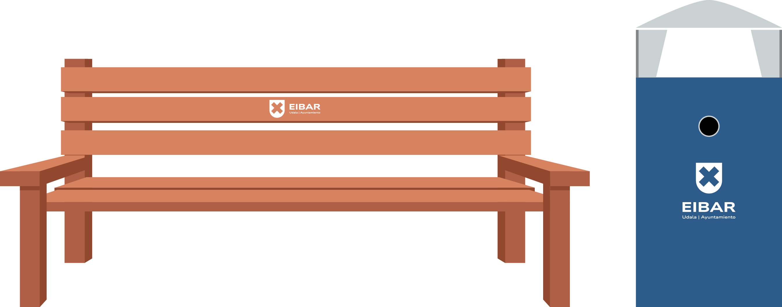 Kaleko elementuan mockup-a