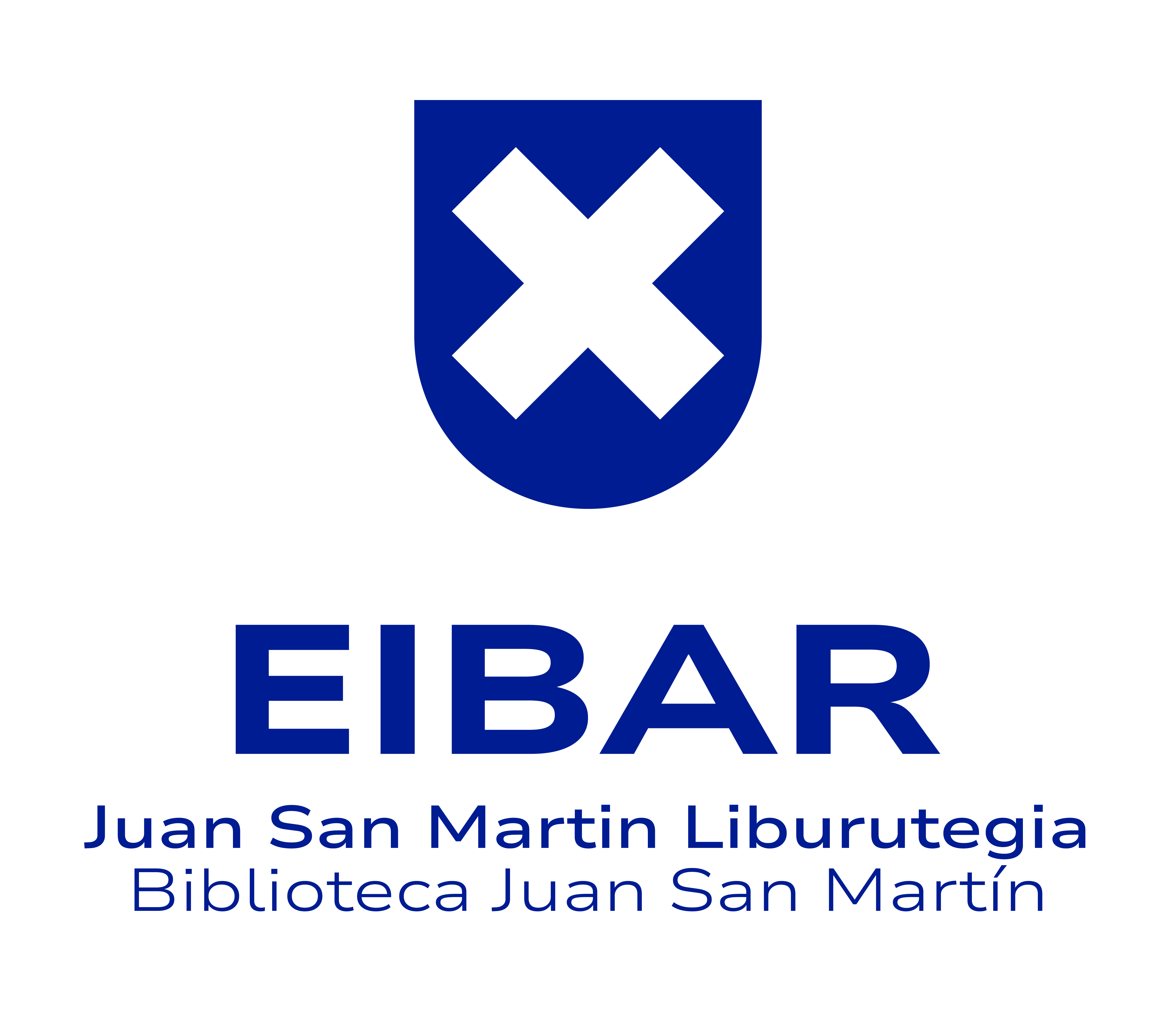Juan San Martin Liburutegia bertikala urdina