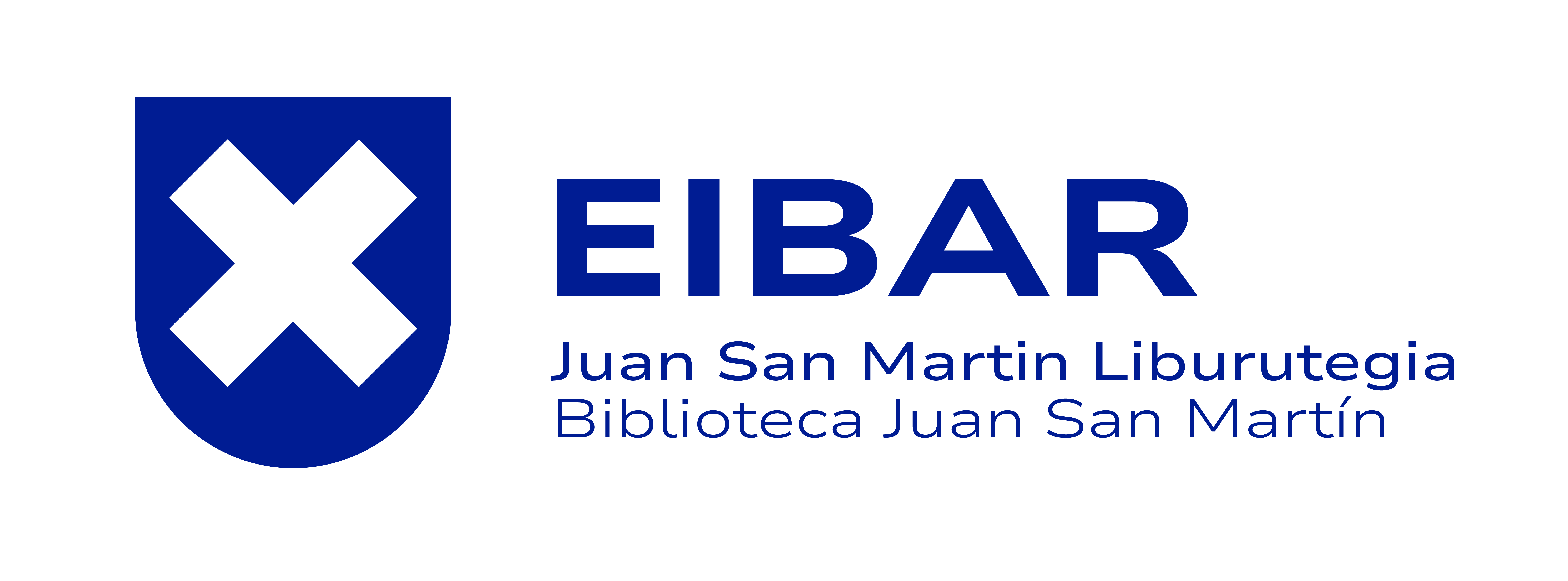Juan San Martin Liburutegia horizontala urdina